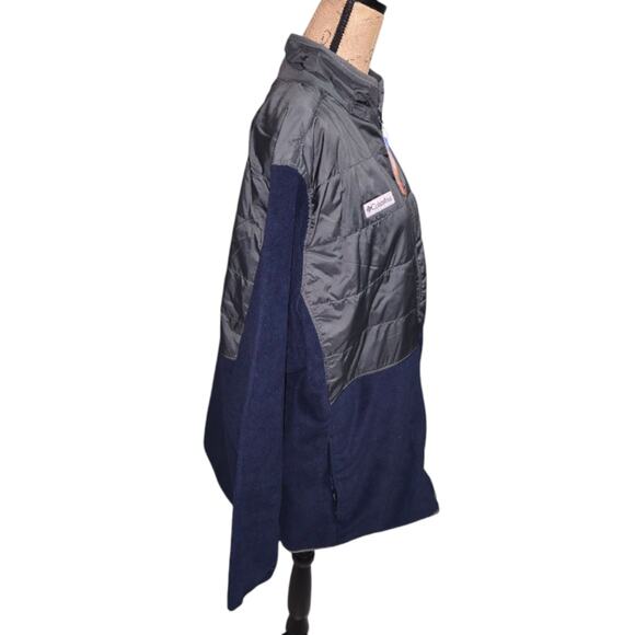 Columbia Basin Butte Navy Blue And Grey Fleece Full Zip Jacket Mens Size 2XL NEW - Picture 3 of 11